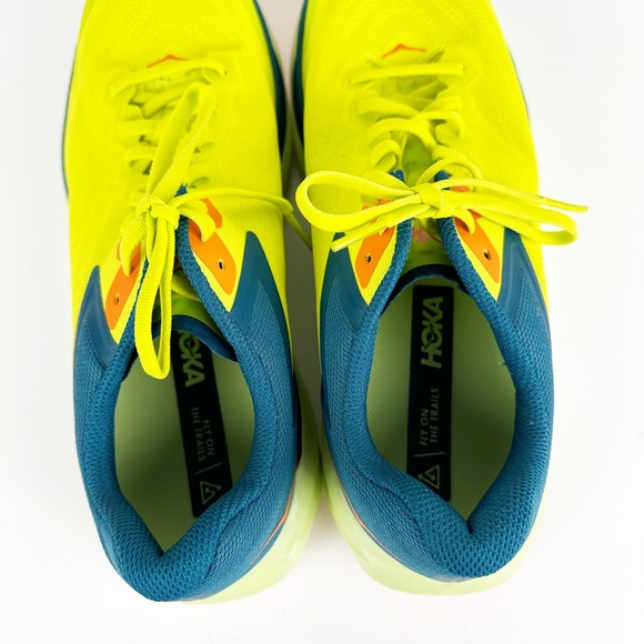 Hoka One One Zinal Evening Primrose Blue Coral Trail Running Sneakers 11.5D Mens - Picture 11 of 16